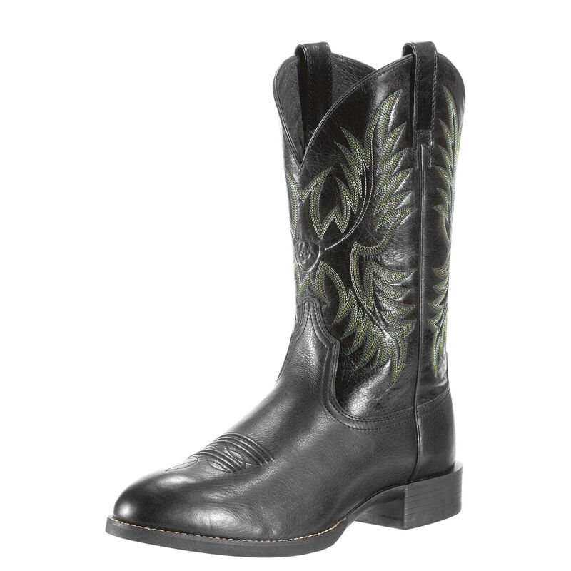 Ariat Heritage Stockman - Western Laarzen Zwart / Groen Heren - 12276-357